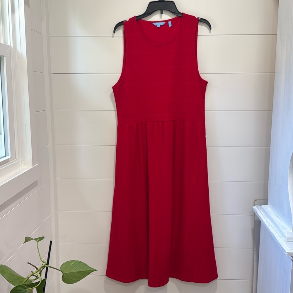 Draper James Red Sleeveless Midi Dress